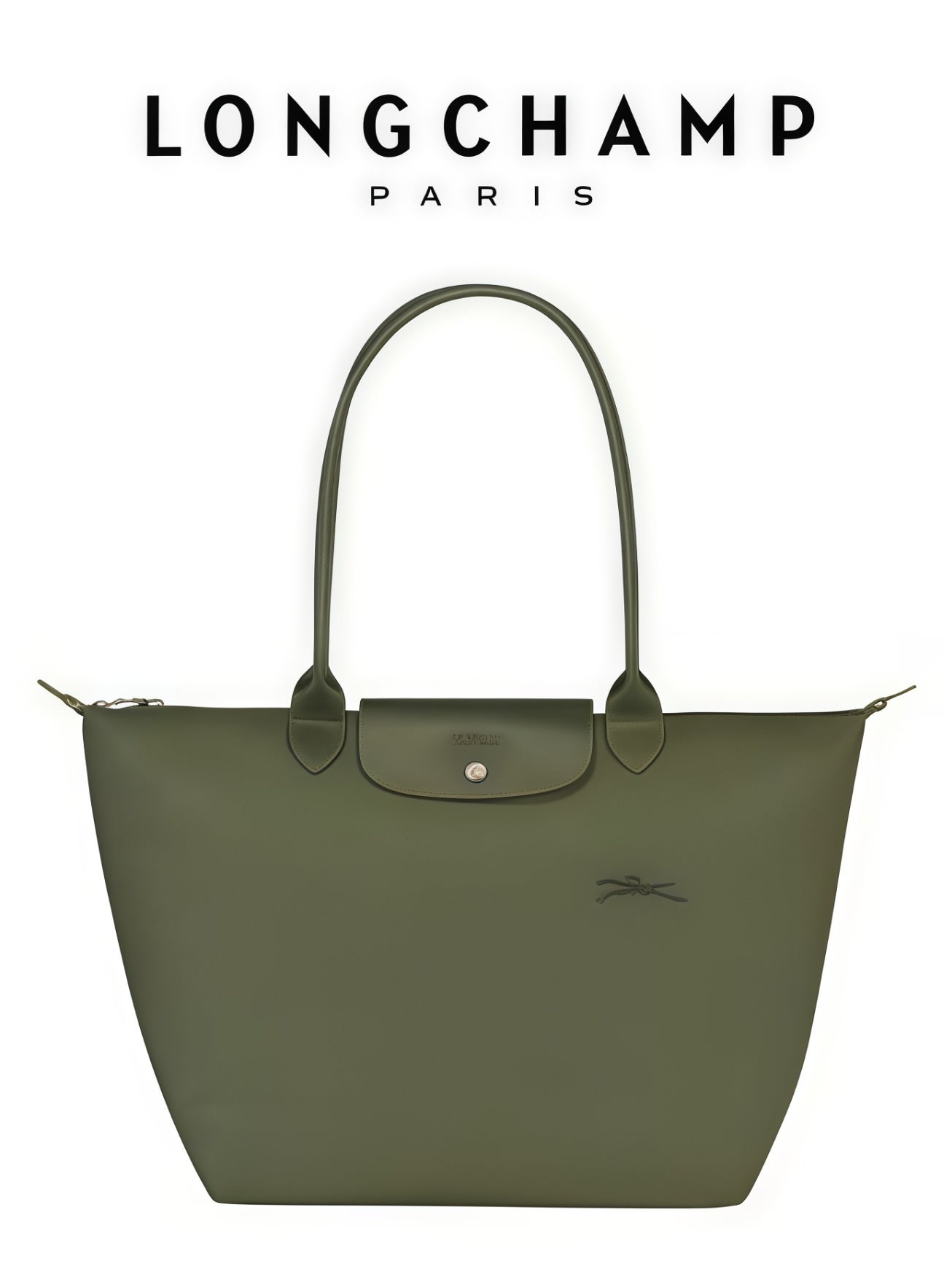 Longchamp Women's Classic Fashion Versatile Medium Handbag Shopping Bag Shoulder Bag Handbag Eco-friendly Forest Green